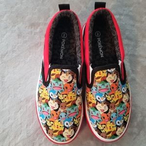 Big Boys Size 2 Pokemon Slip On's